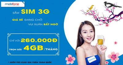 Sim 3G Mobifone trọn gói 1 năm