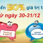 Mobifone khuyến mãi 50% giá trị thẻ nạp cuối năm cho thuê bao trả trước