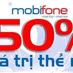 Mobifone khuyến mãi 50% thẻ nạp ngày 11/3-12/3/2015