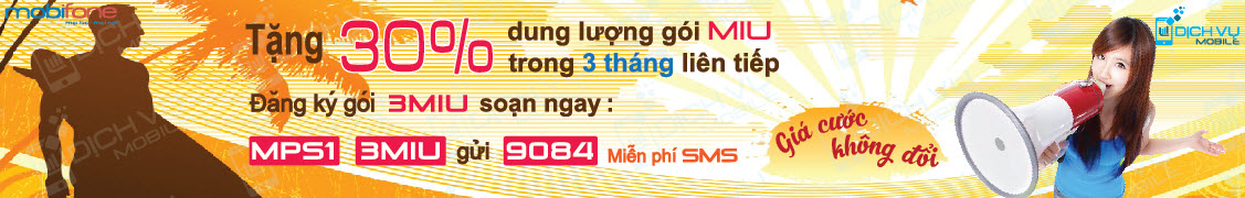Đăng ký gói 3Miu Mobifone