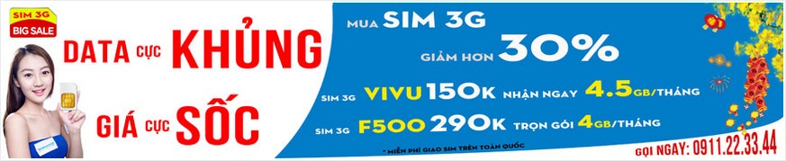 Khuyến mãi sim 3G