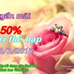 Khuyến mãi Vinaphone tặng 50% thẻ nạp ngày vàng 8/3