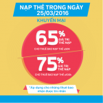 Vinaphone khuyến mãi cục bộ ngày 25/3/2016