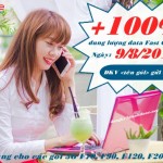 Mobifone khuyến mãi 100% data Fast Connect ngày 9/8/2016