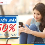 Khuyến mãi 50% giá trị thẻ nạp Mobifone ngày 25/3/2017