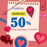 Khuyến mãi 50% Mobifone nạp thẻ ngày 3/3/2017