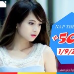 Khuyến mãi Mobifone cộng 50% thẻ nạp vào ngày 1/9/2017