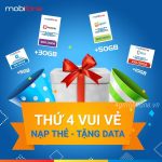 Mobifone khuyến mãi thứ 4 vui vẻ, nạp thẻ tặng data 18/10/2017