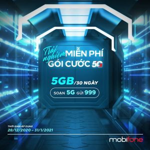 Mobifone khuyến mãi tặng 5GB sử dụng mạng 5G miễn phí