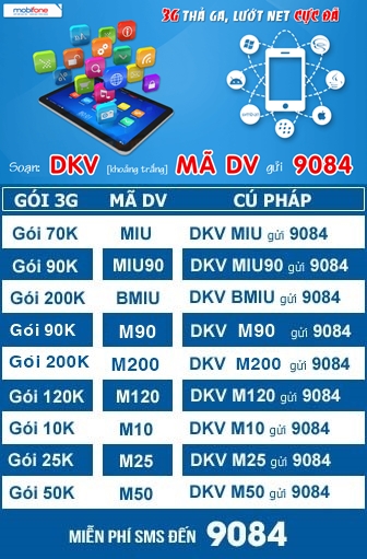 Đăng ký 3G Mobifone