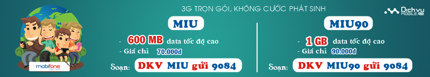 3G trọn gói Mobifone