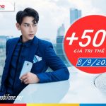 Mobifone khuyến mãi 50% thẻ nạp ngày 8/9/2017