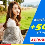 Mobifone khuyến mãi 50% giá trị thẻ nạp ngày 15/9/2017
