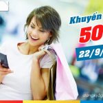 Mobifone khuyến mãi 50% giá trị thẻ nạp ngày 22/9/2017